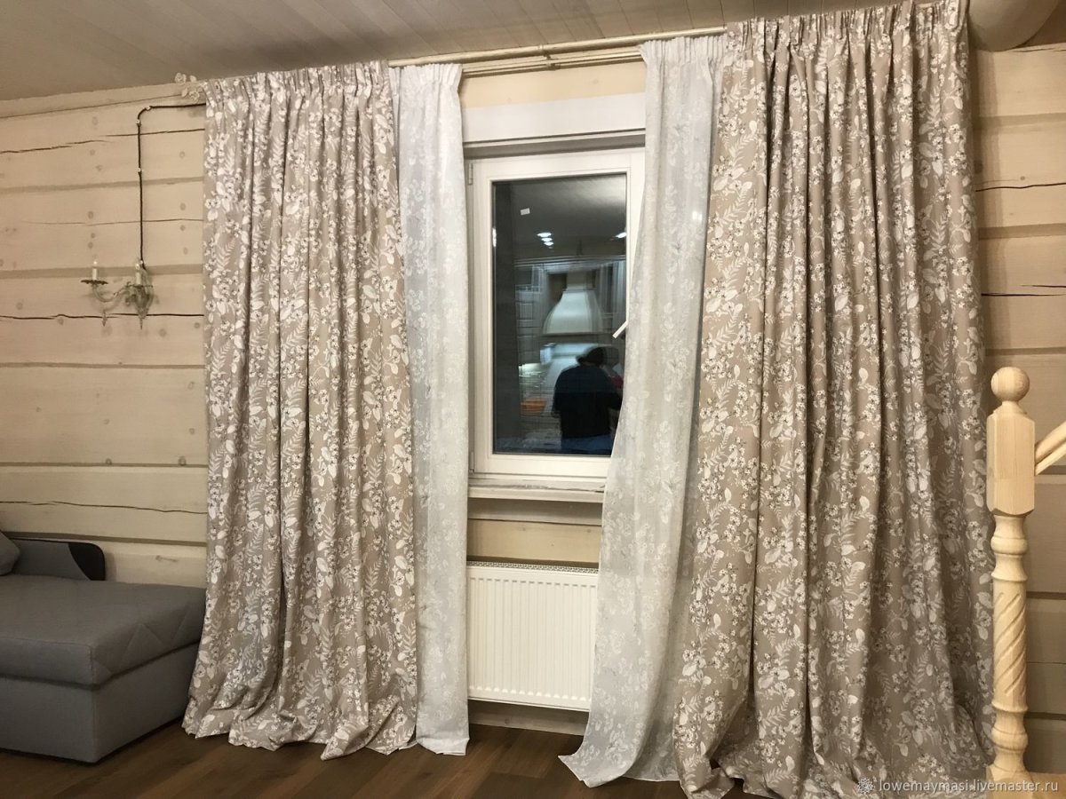 Шторы из льна в интерьере