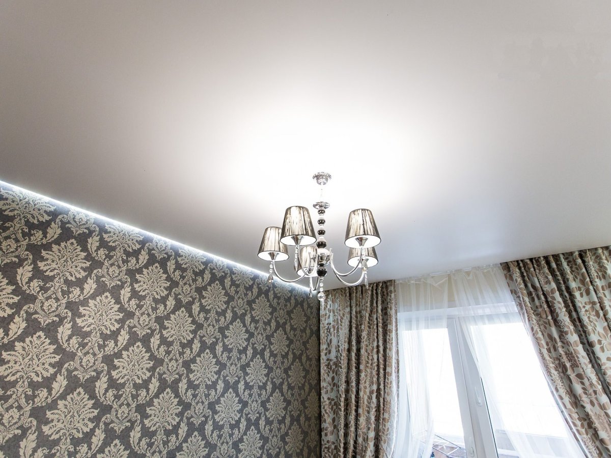 Натяжные потолки матовые сатиновые