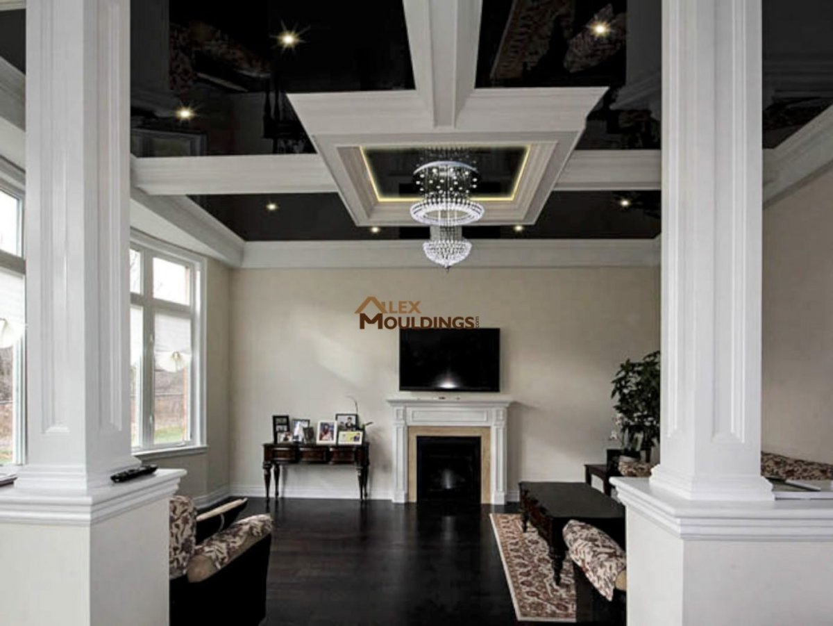 Натяжные потолки черного цвета