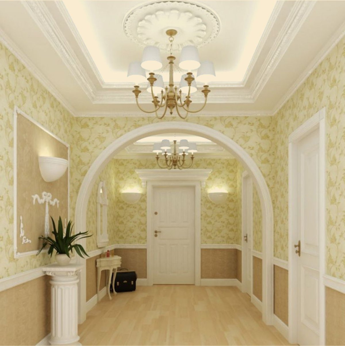 Классические фигурные потолки