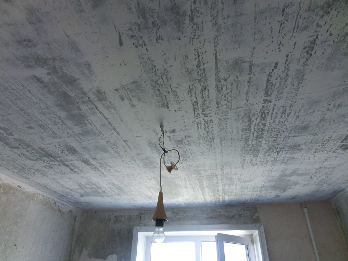 Шпаклевка бетонного потолка