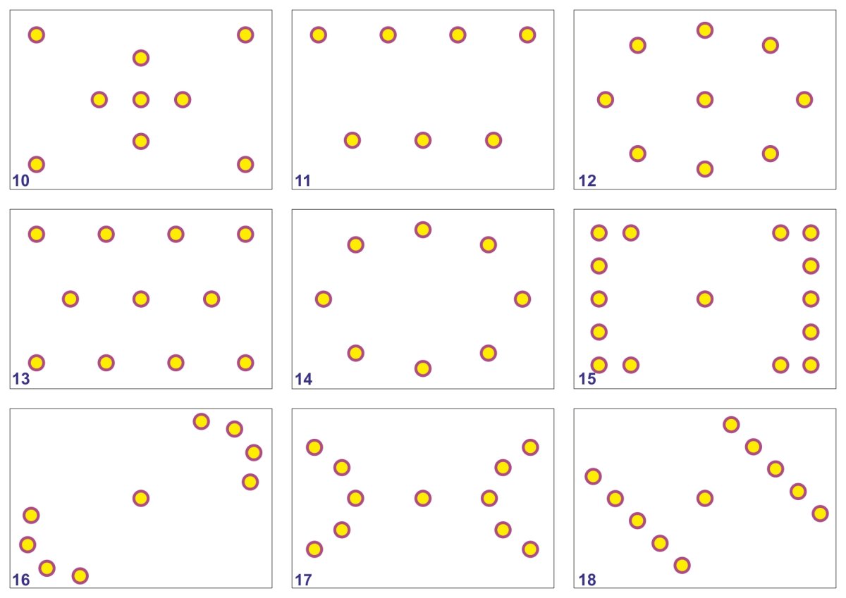 Схематическое расположение точечных светильников на потолке
