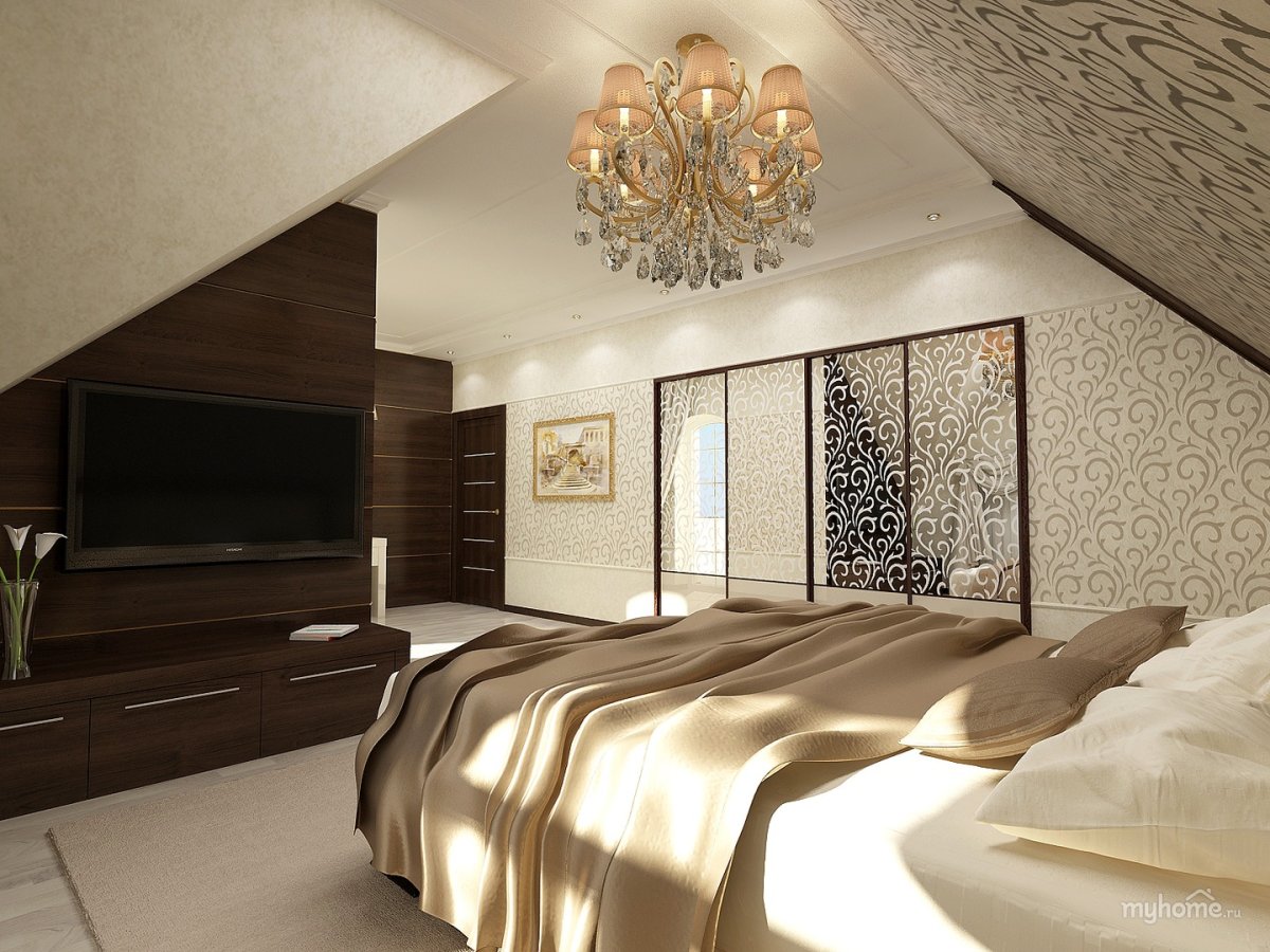 Спальня на мансарде