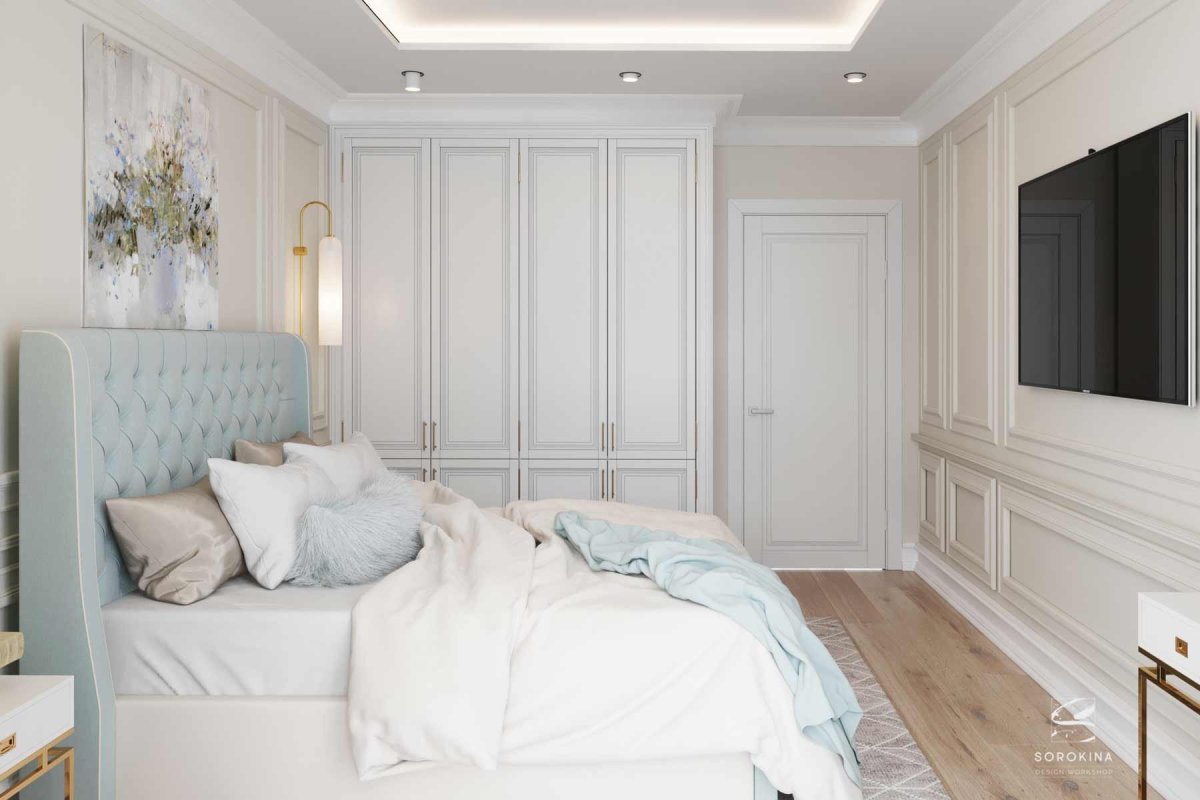 Спальня в стиле американская классика