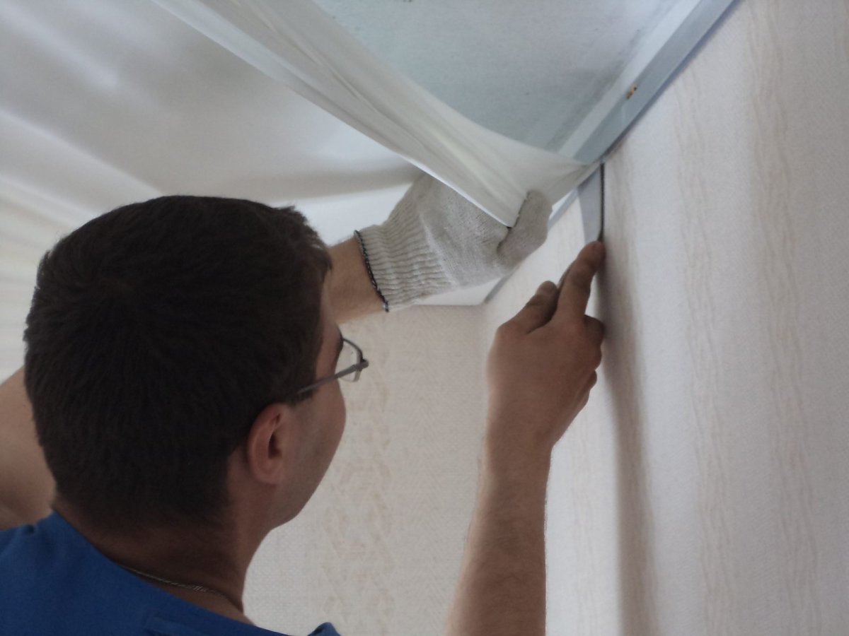 Теневой потолок монтаж