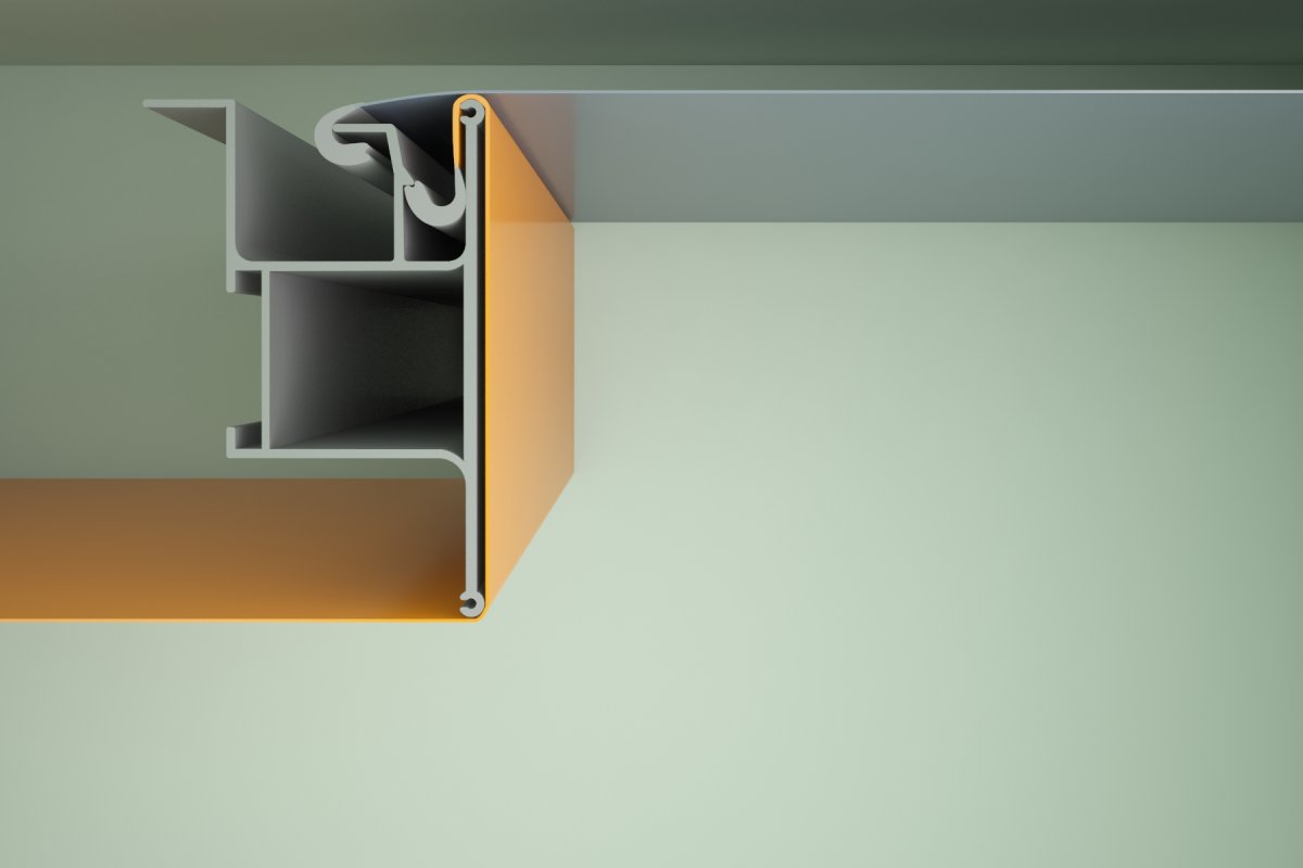 Бесщелевой профиль для натяжных потолков