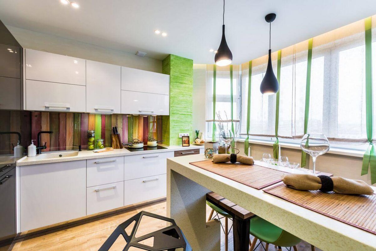 Кухонный фартук в эко стиле