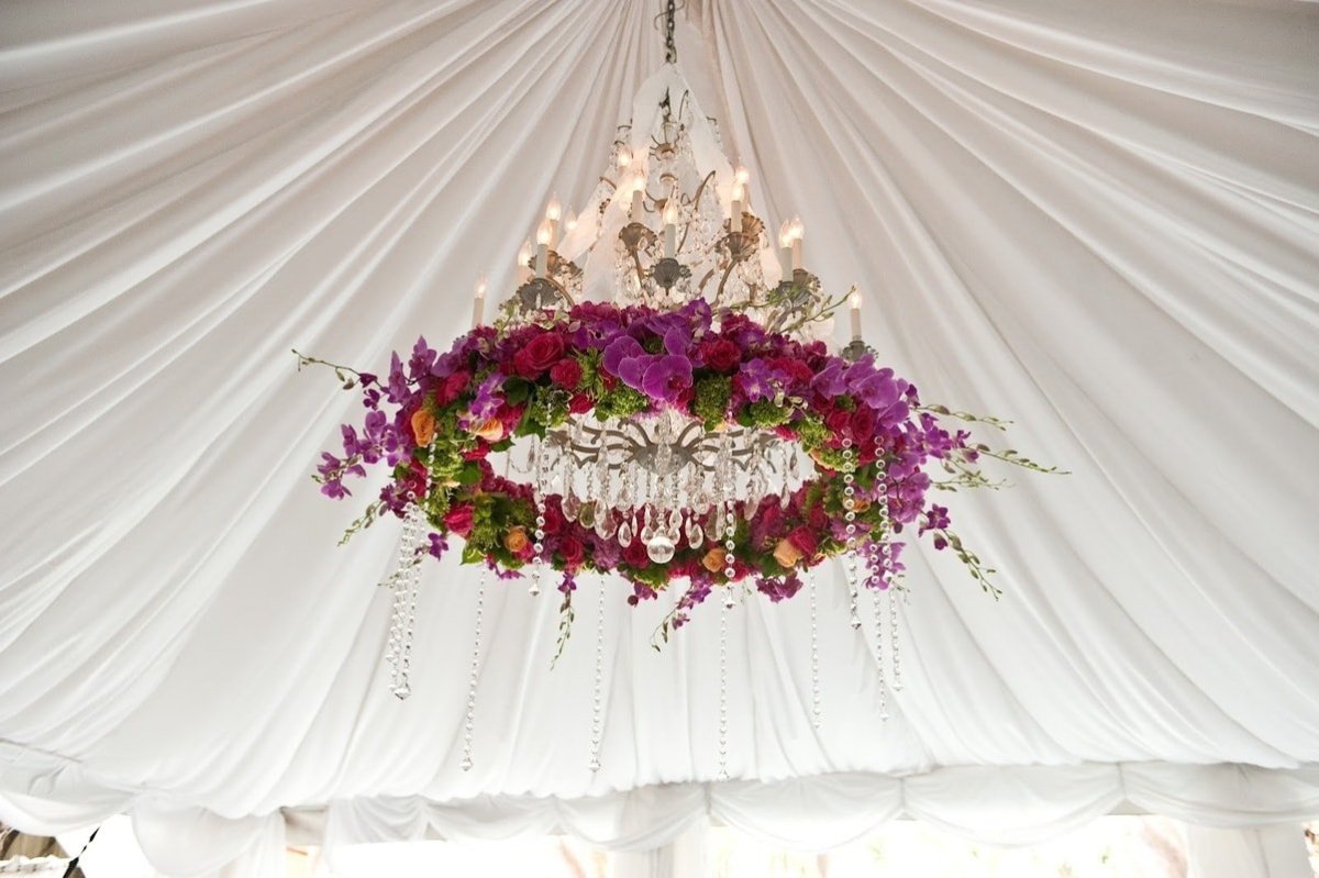 Украшение потолка шарами