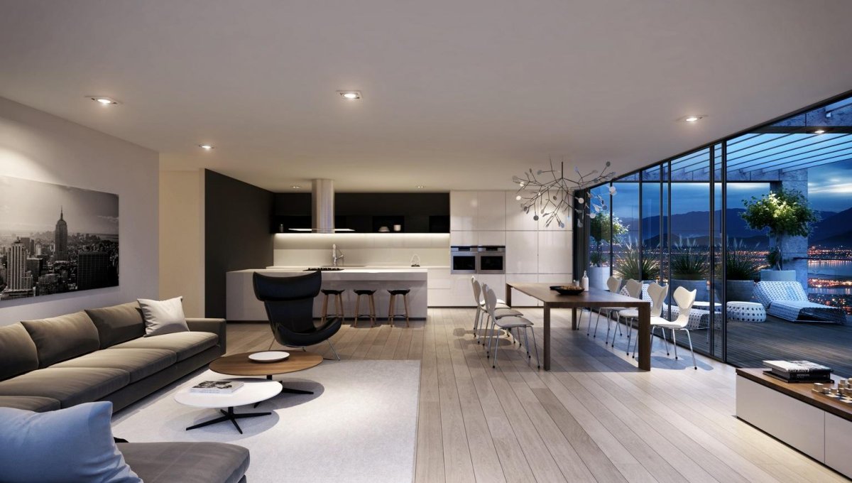 Гостиная в стиле Хай тек