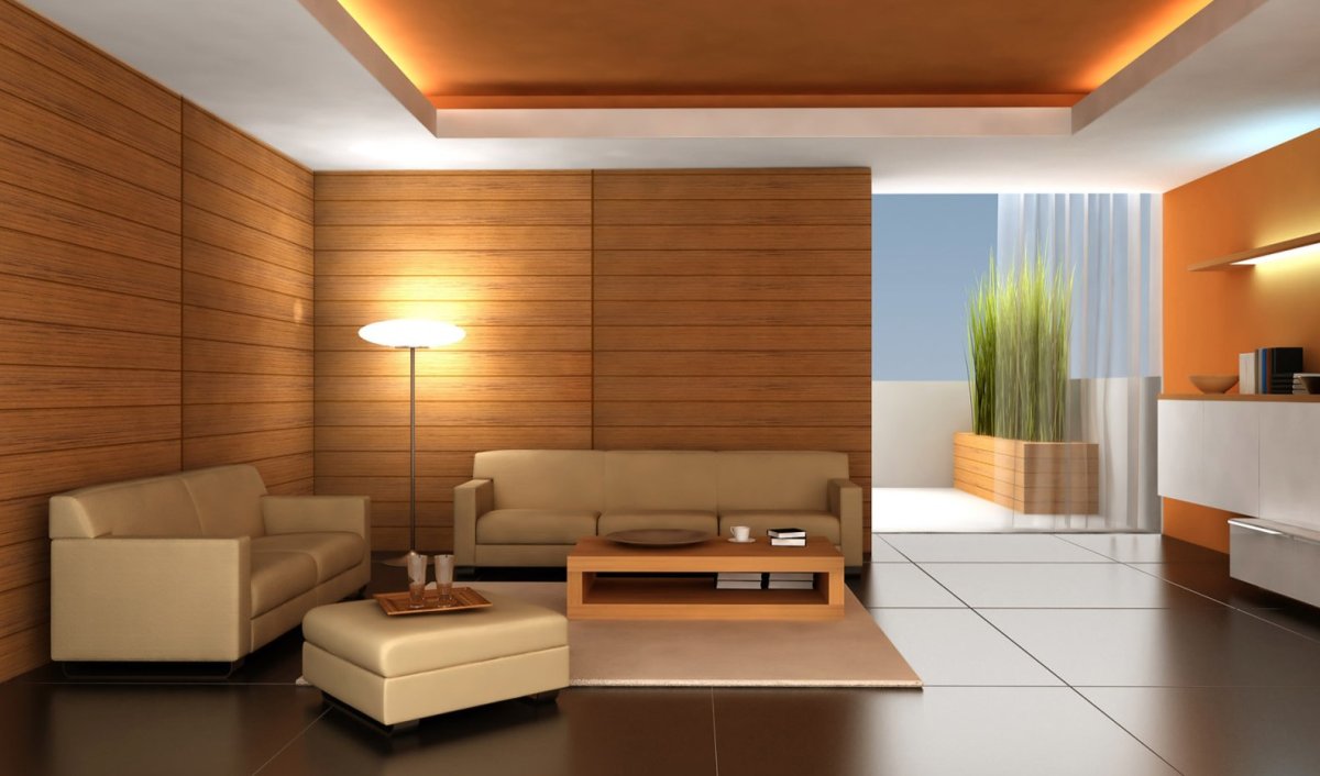 Деревянные панели в интерьере