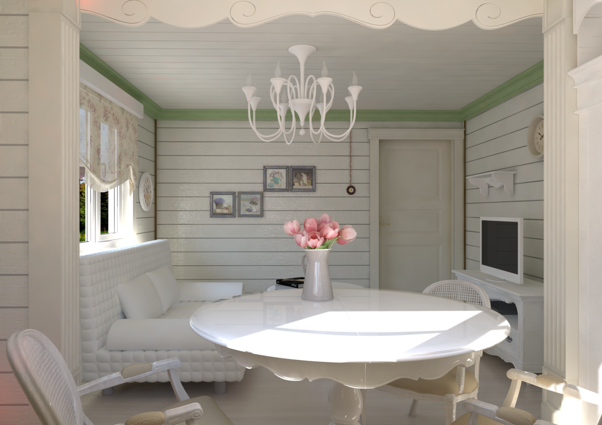 Tikkurila зеленый имитация бруса