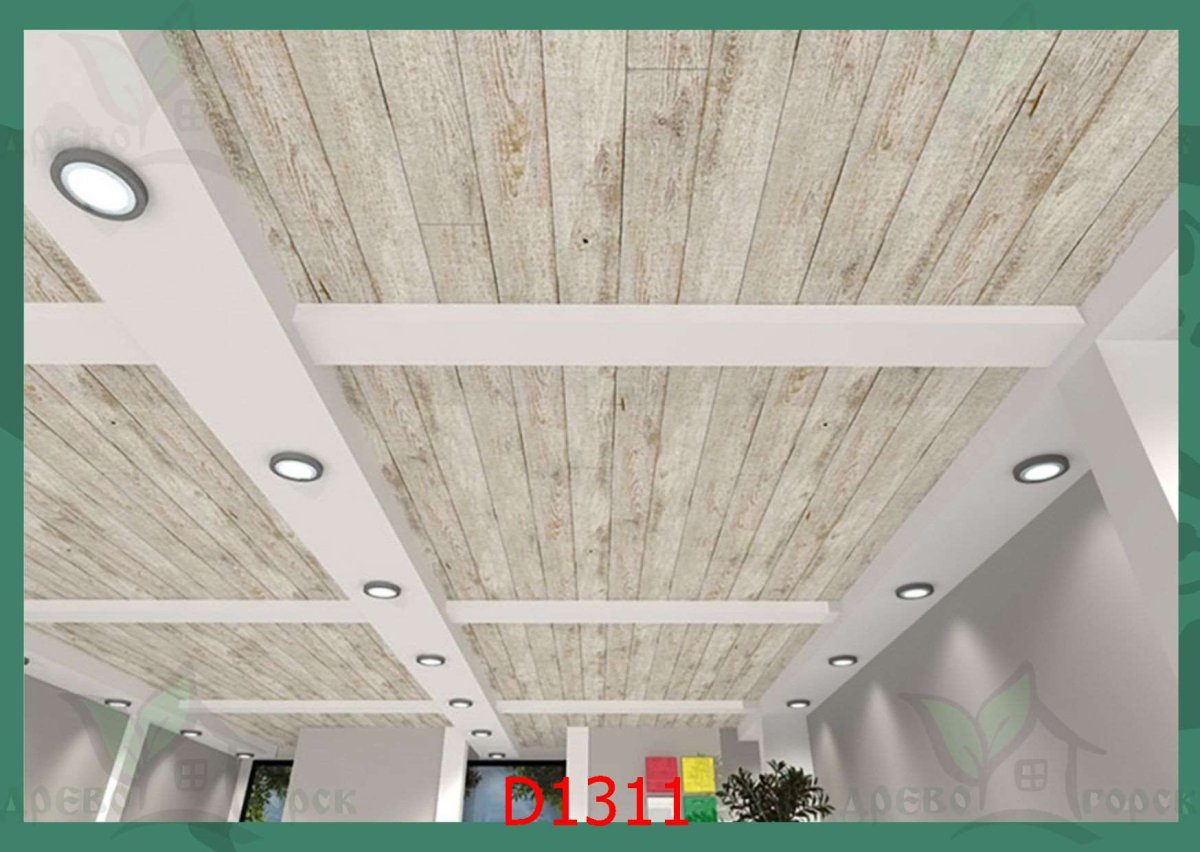 Выбеленный деревянный потолок