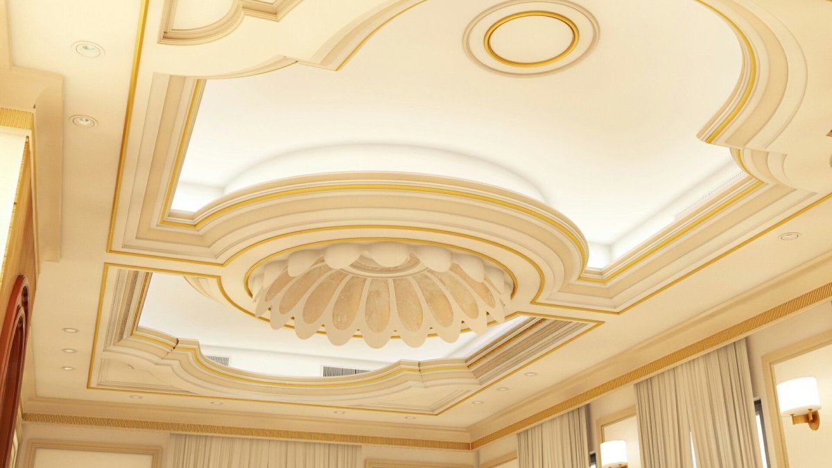 Фигурный потолок классика
