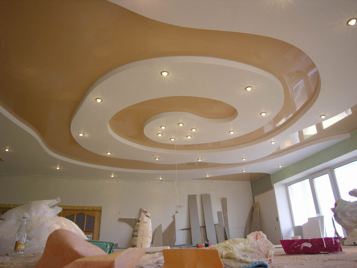 Многоуровневые гипсокартонные потолки