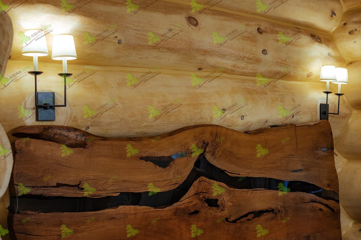 Отделка стен необрезной доской