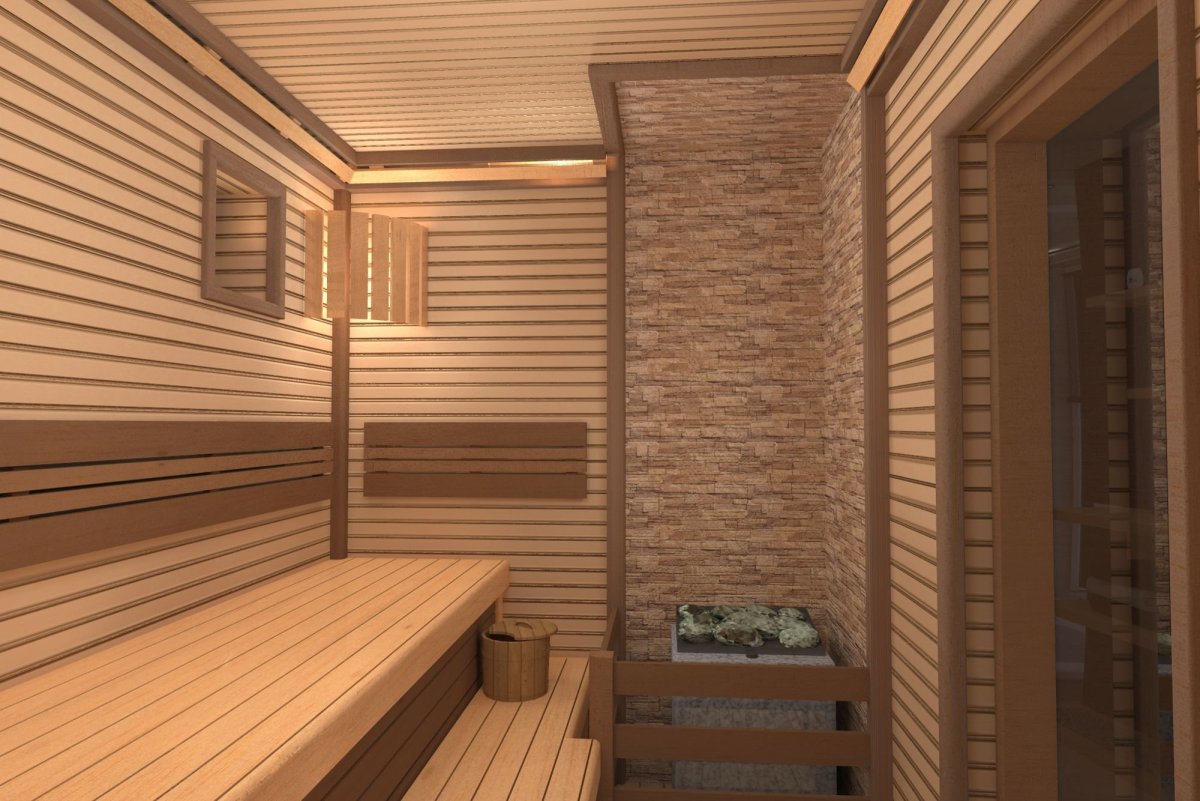 Отделка комнаты отдыха в бане