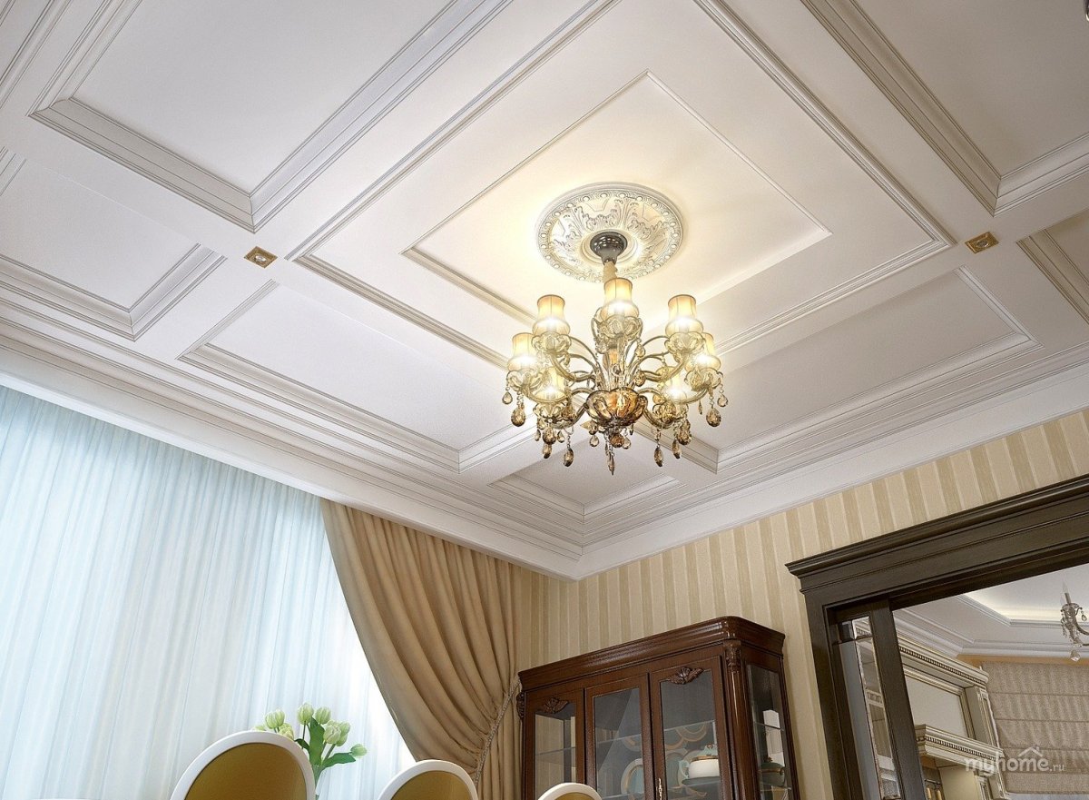 Кессонный потолок классика