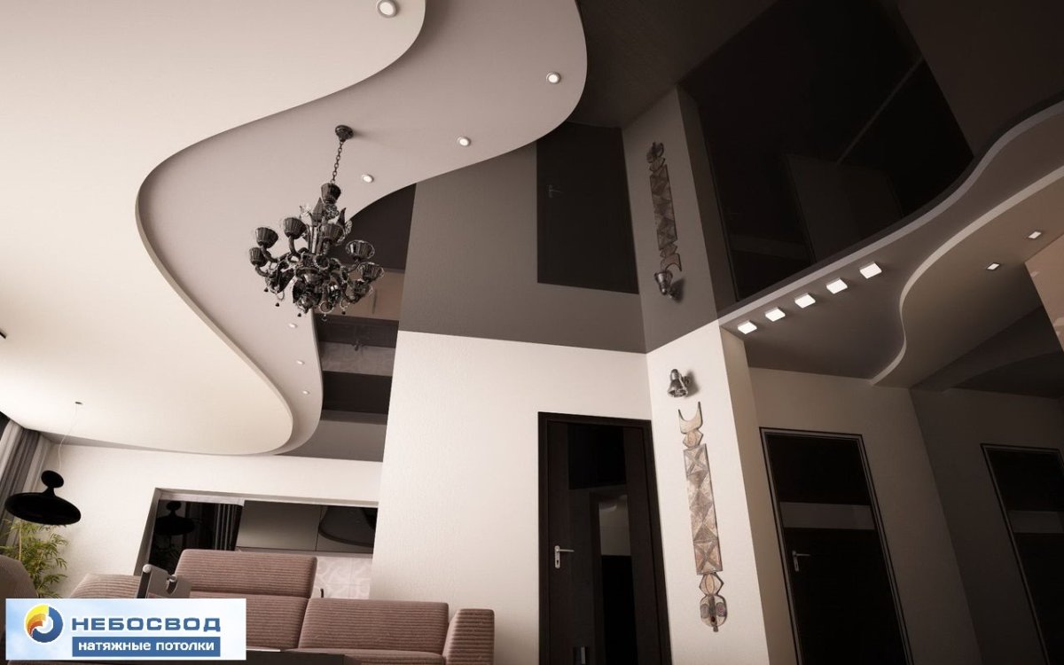 Натяжные потолки MSD Premium черный