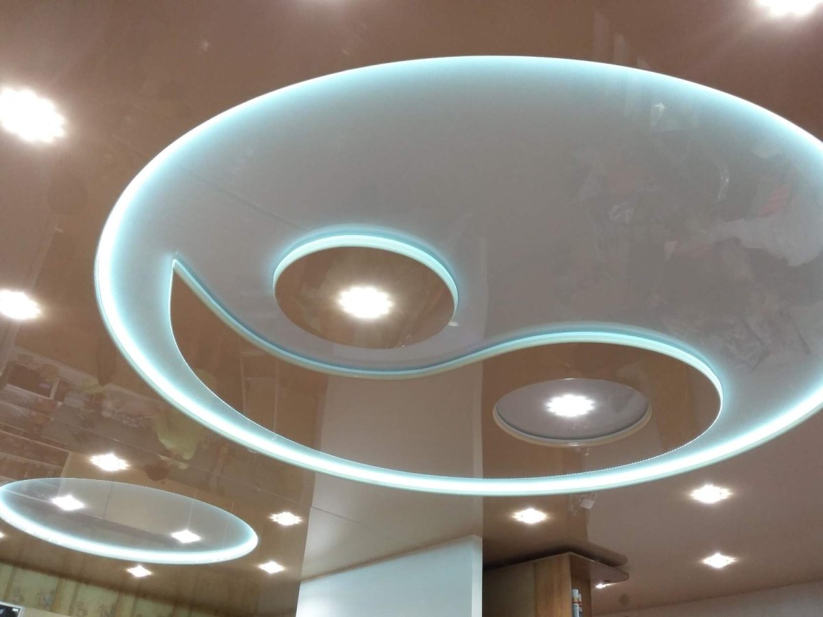 Натяжной потолок в стиле Инь Янь