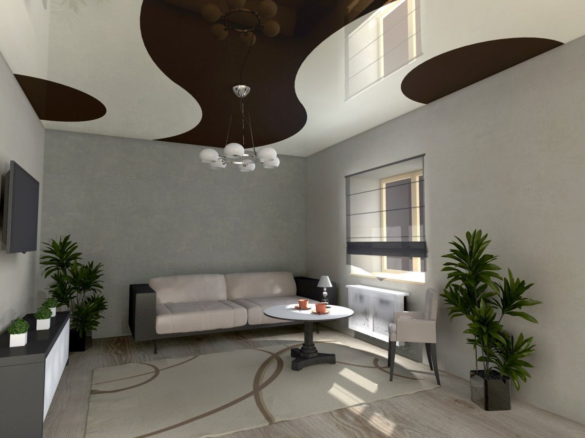 Потолок дизайнерские решения