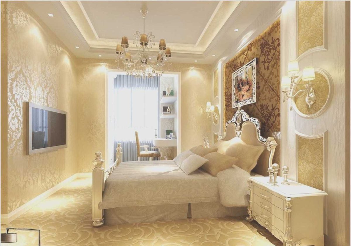 Красивый потолок в спальне