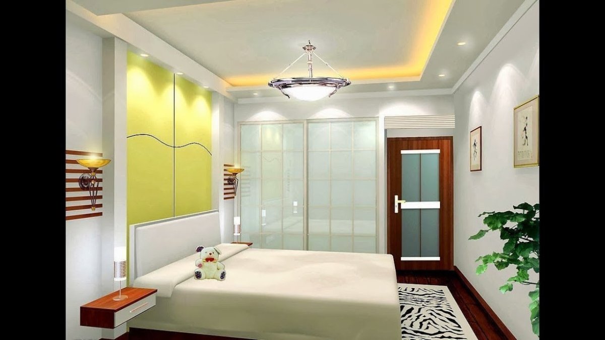 Натяжной потолок в маленькой комнате