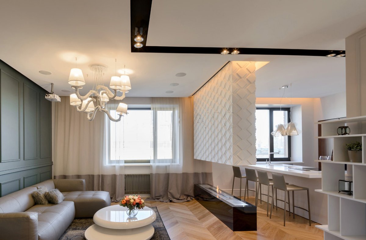 Потолки с черными нишами