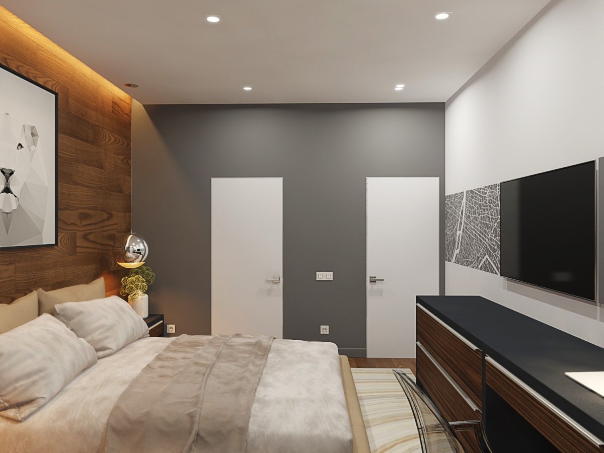 Спальня 12 кв.м Минимализм