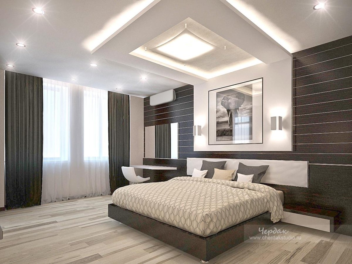 Стиль хайтек в интерьере спальни