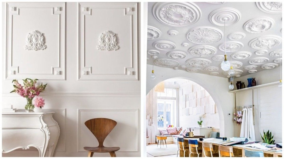 Гипсовая лепнина в современном интерьере