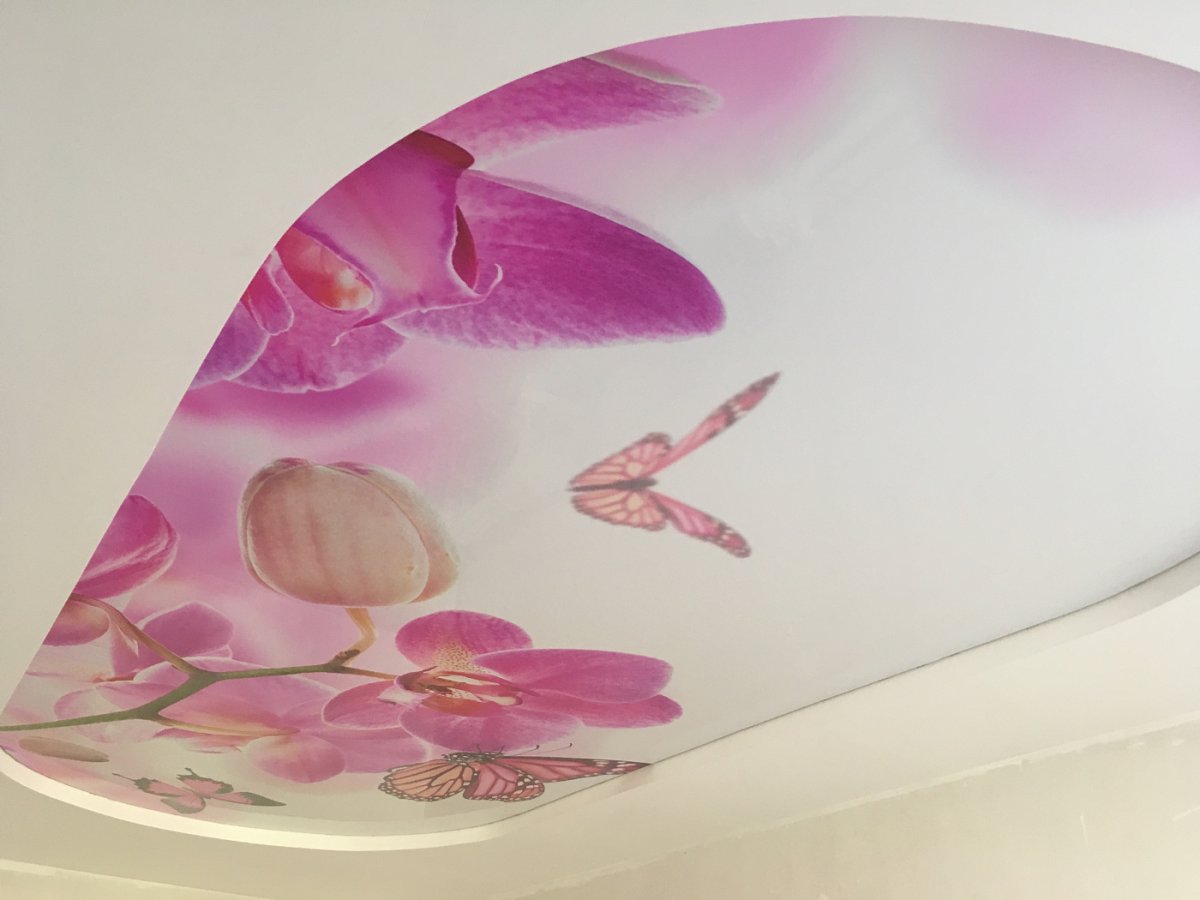 Натяжные потолки с рисунком