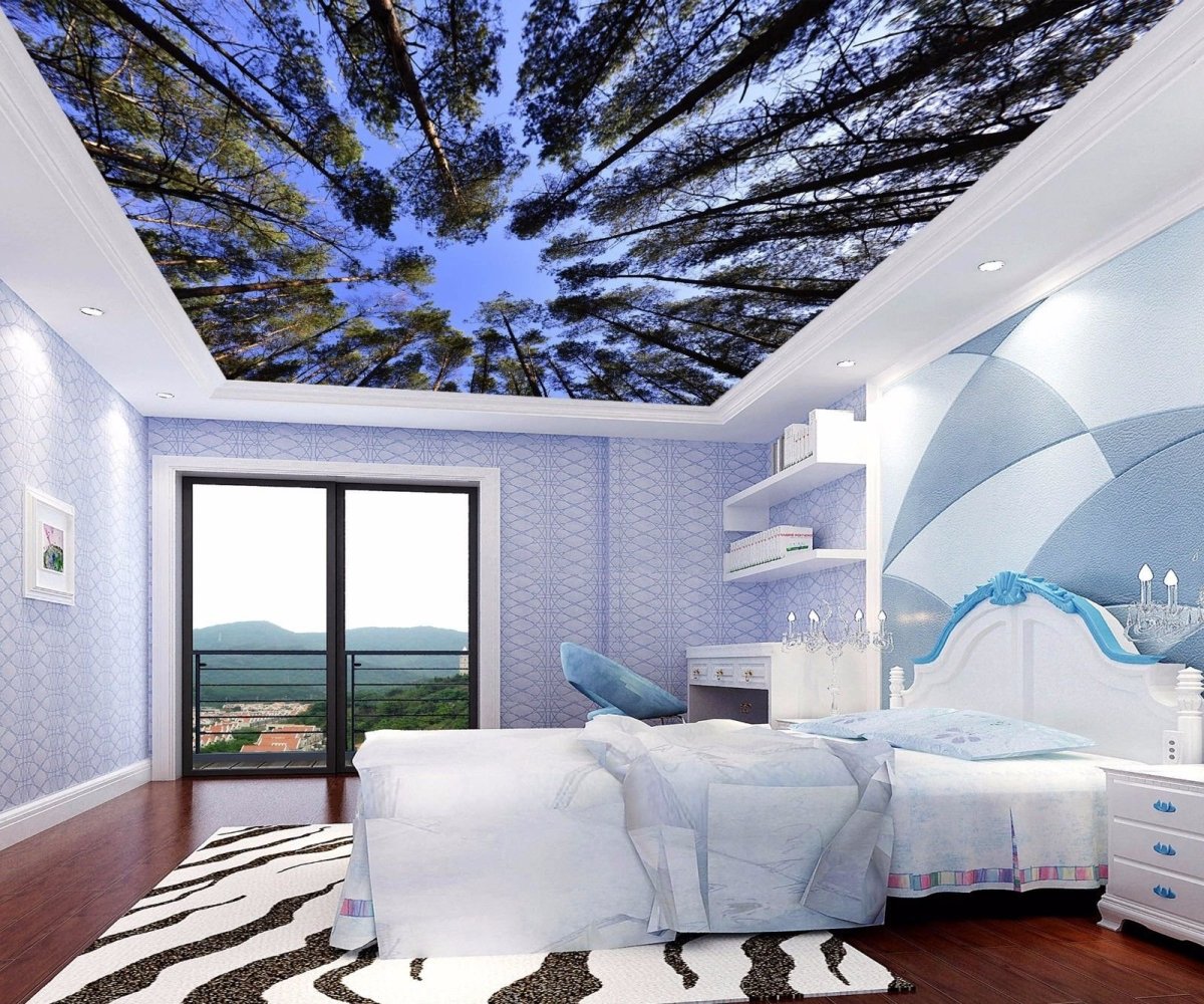 Теневой натяжной потолок в интерьере