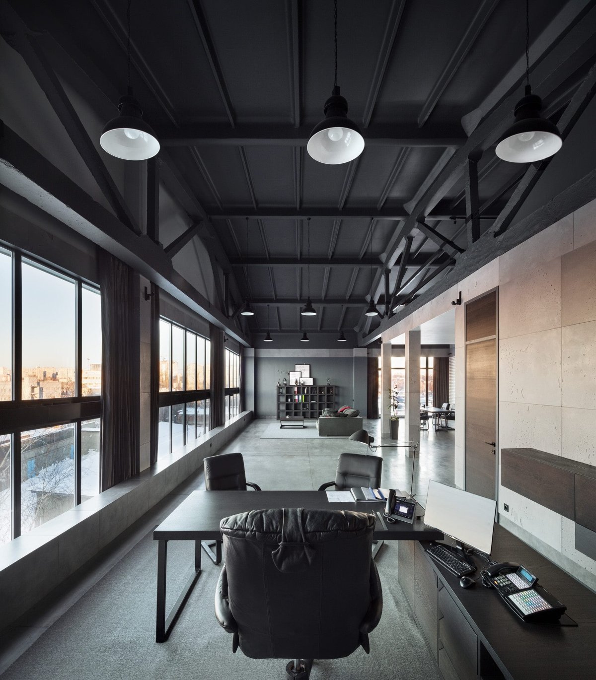 Индастриал лофт интерьер офис Архитектор