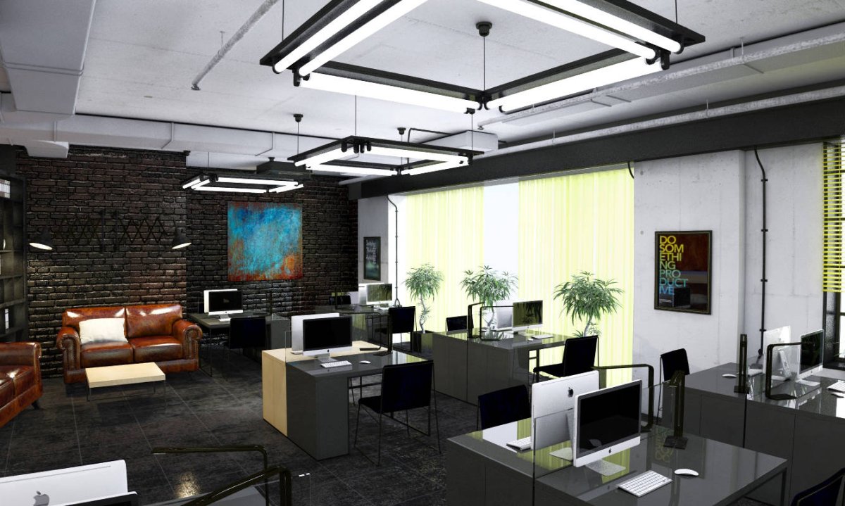 Потолок офисы лофт