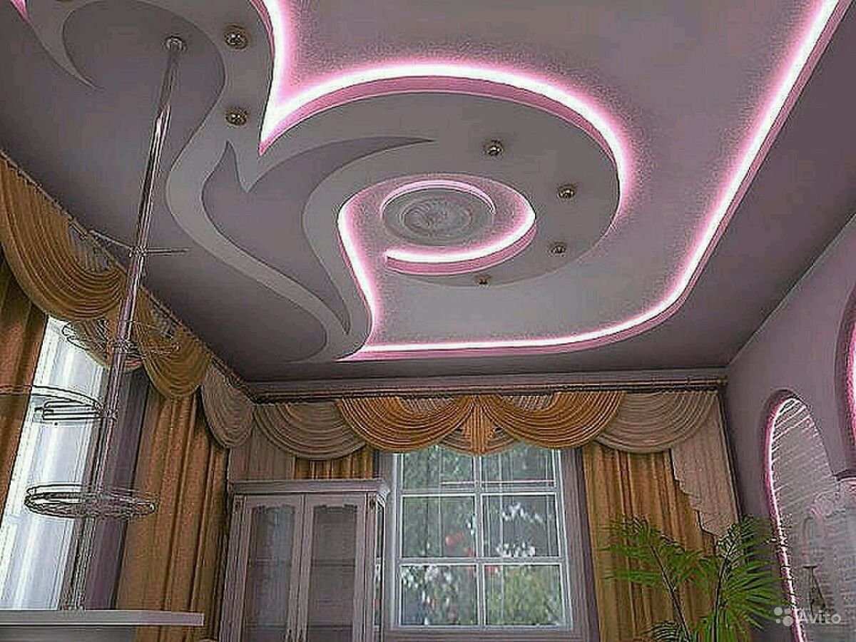 Подсветка потолка из гипсокартона