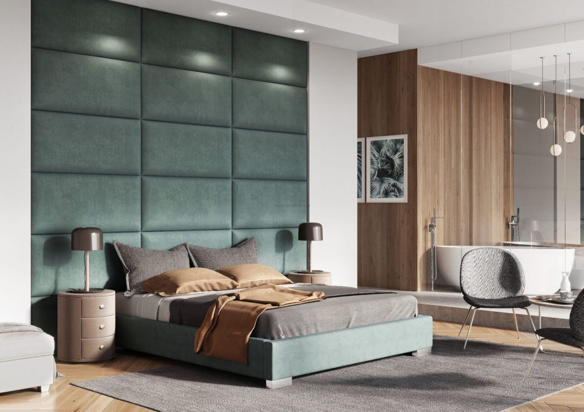 Мягкие панели в спальне