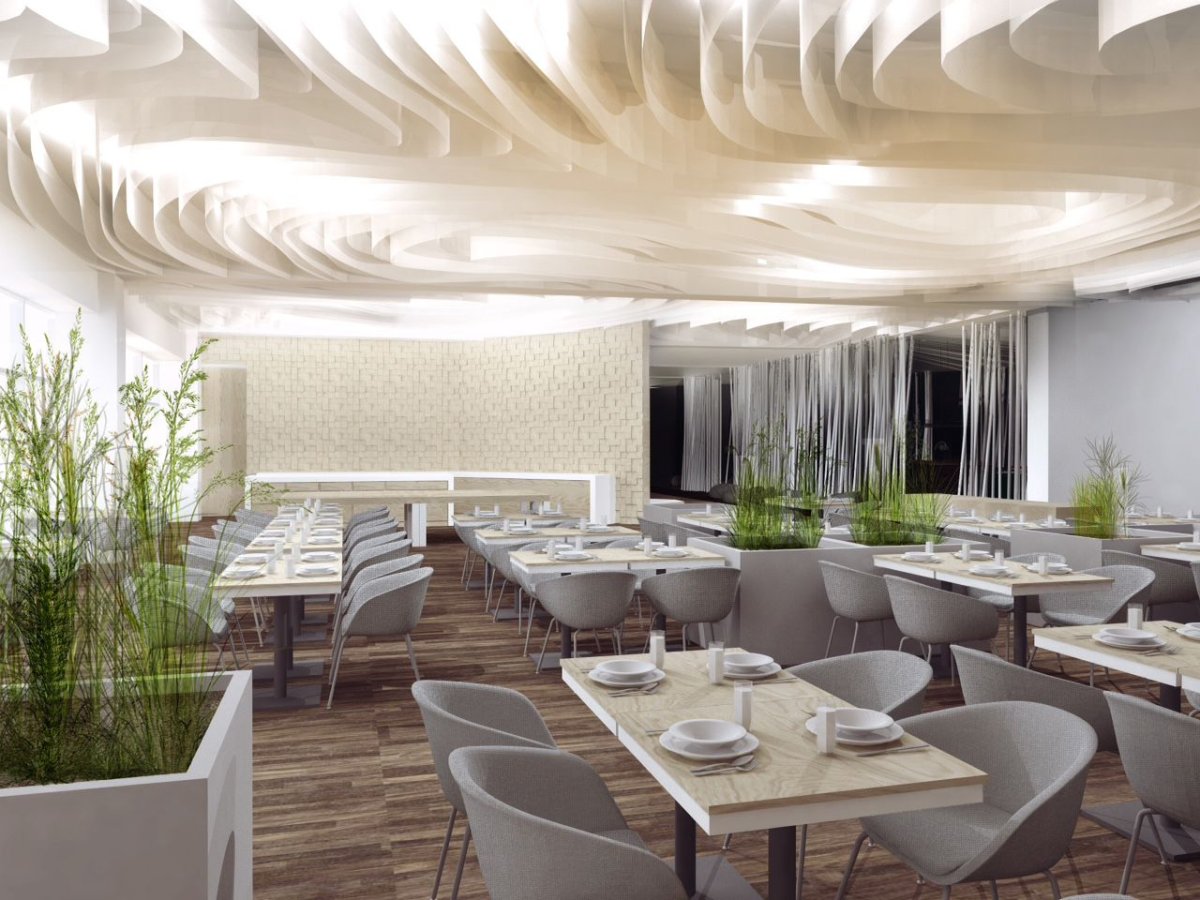 Потолок в кафе и ресторанах