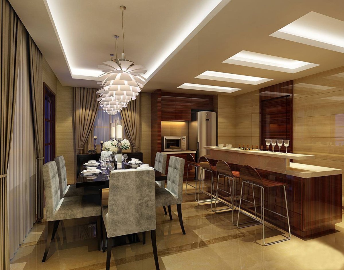 Потолок в столовой