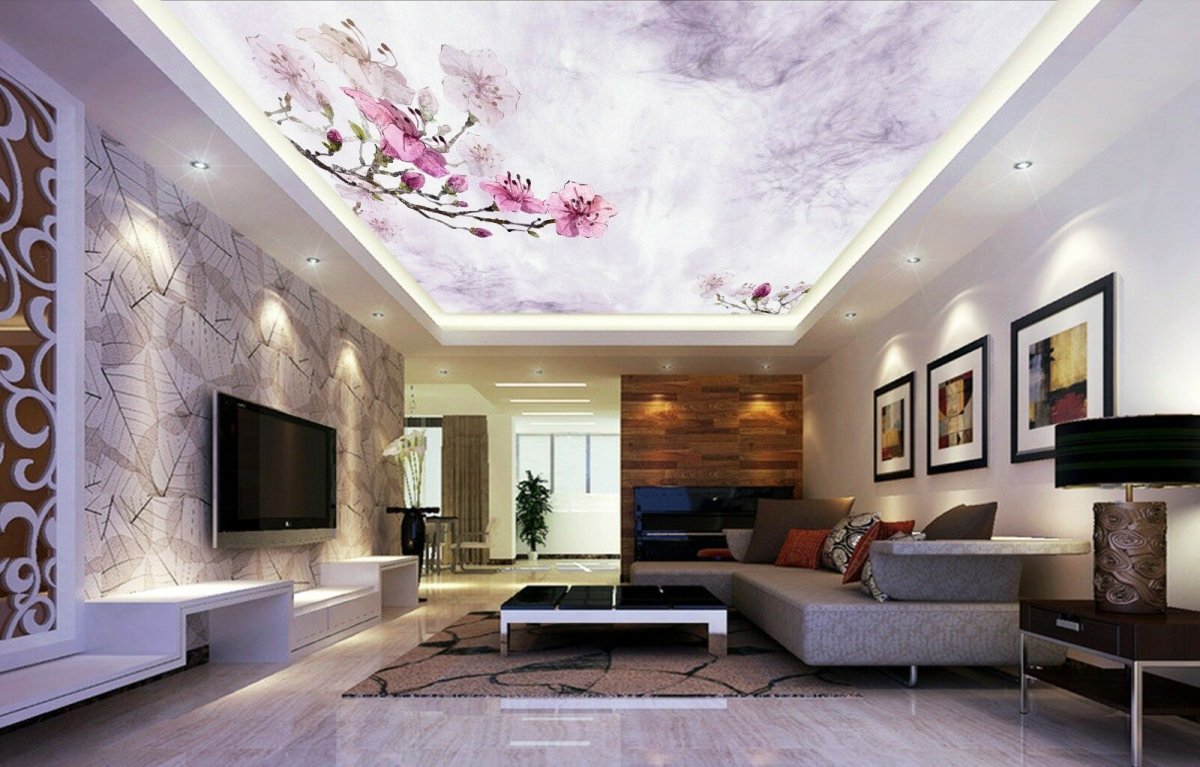 Натяжные потолки с принтом