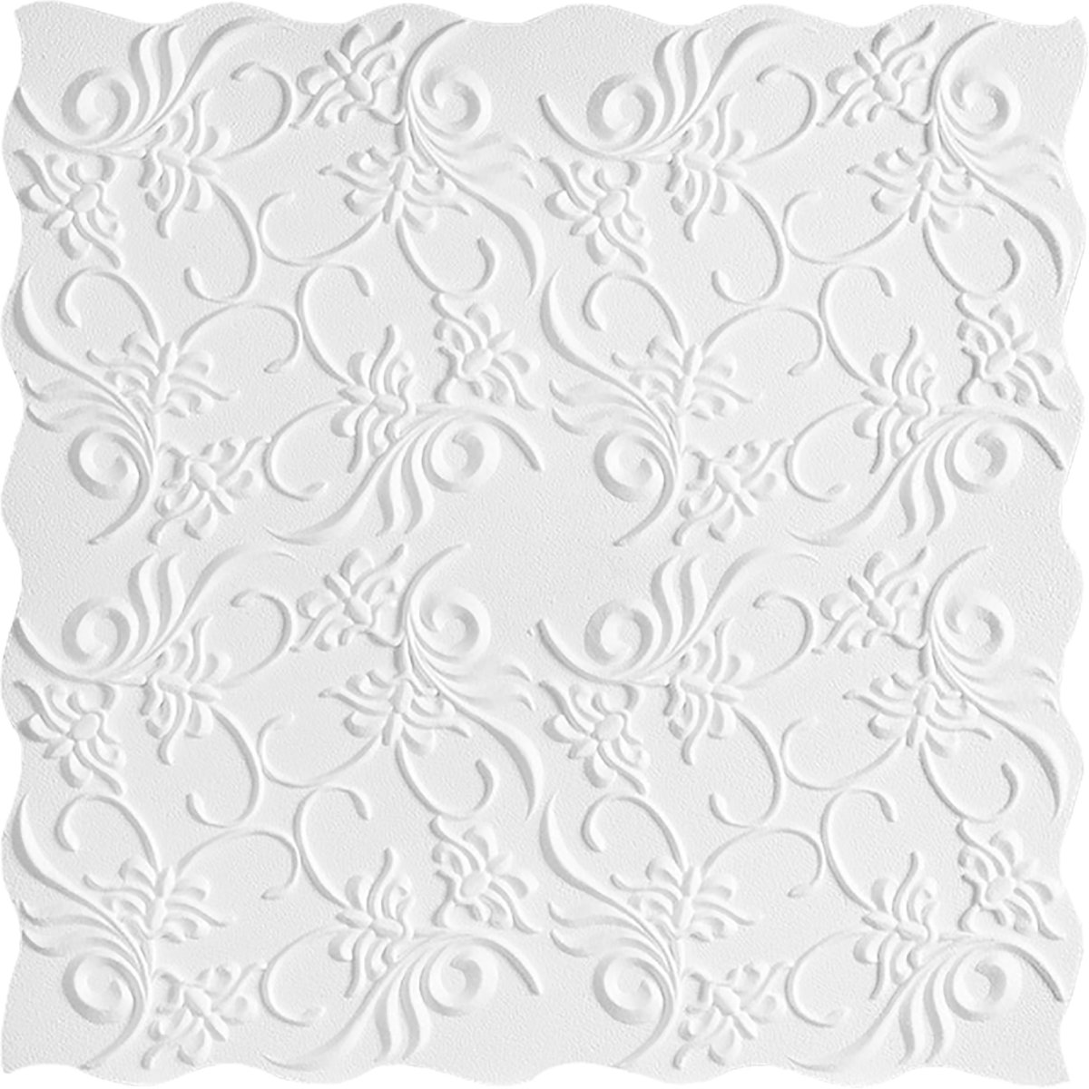 Плитка потолочная бесшовная полистирол белая Формат Лувр 50 x 50 см 2 м