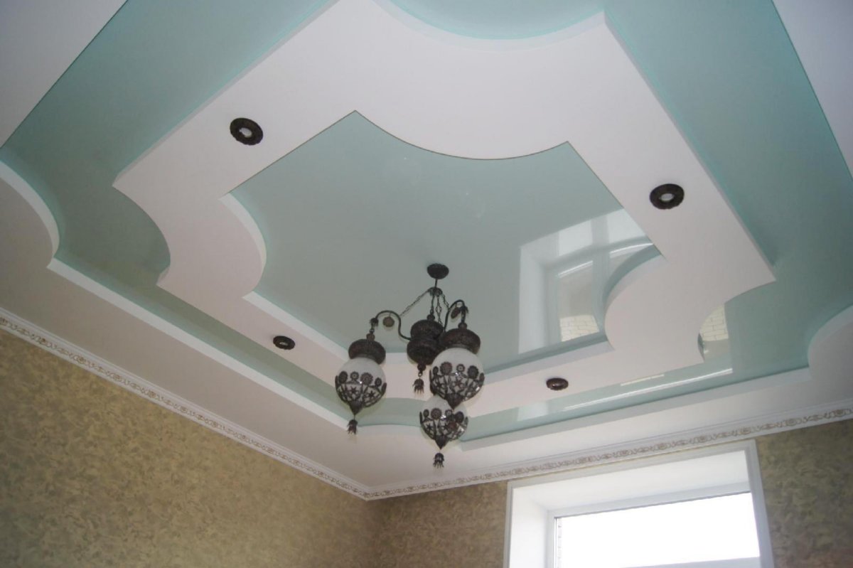 Потолок гипсокартон фигурный