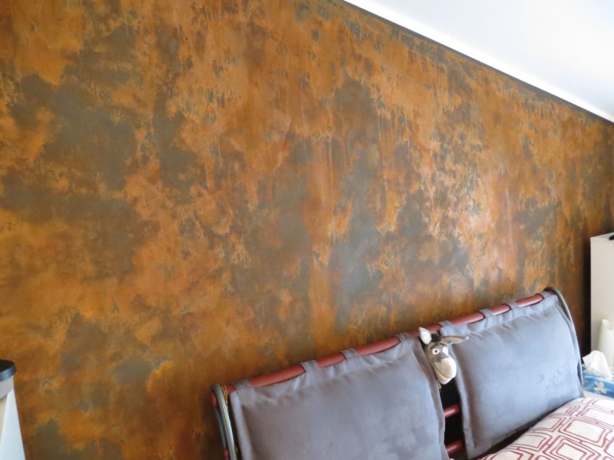 Покрашенная штукатурка в интерьере