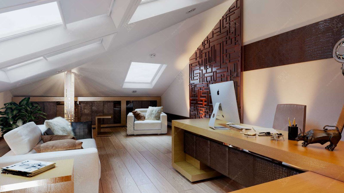 Мансардная спальня