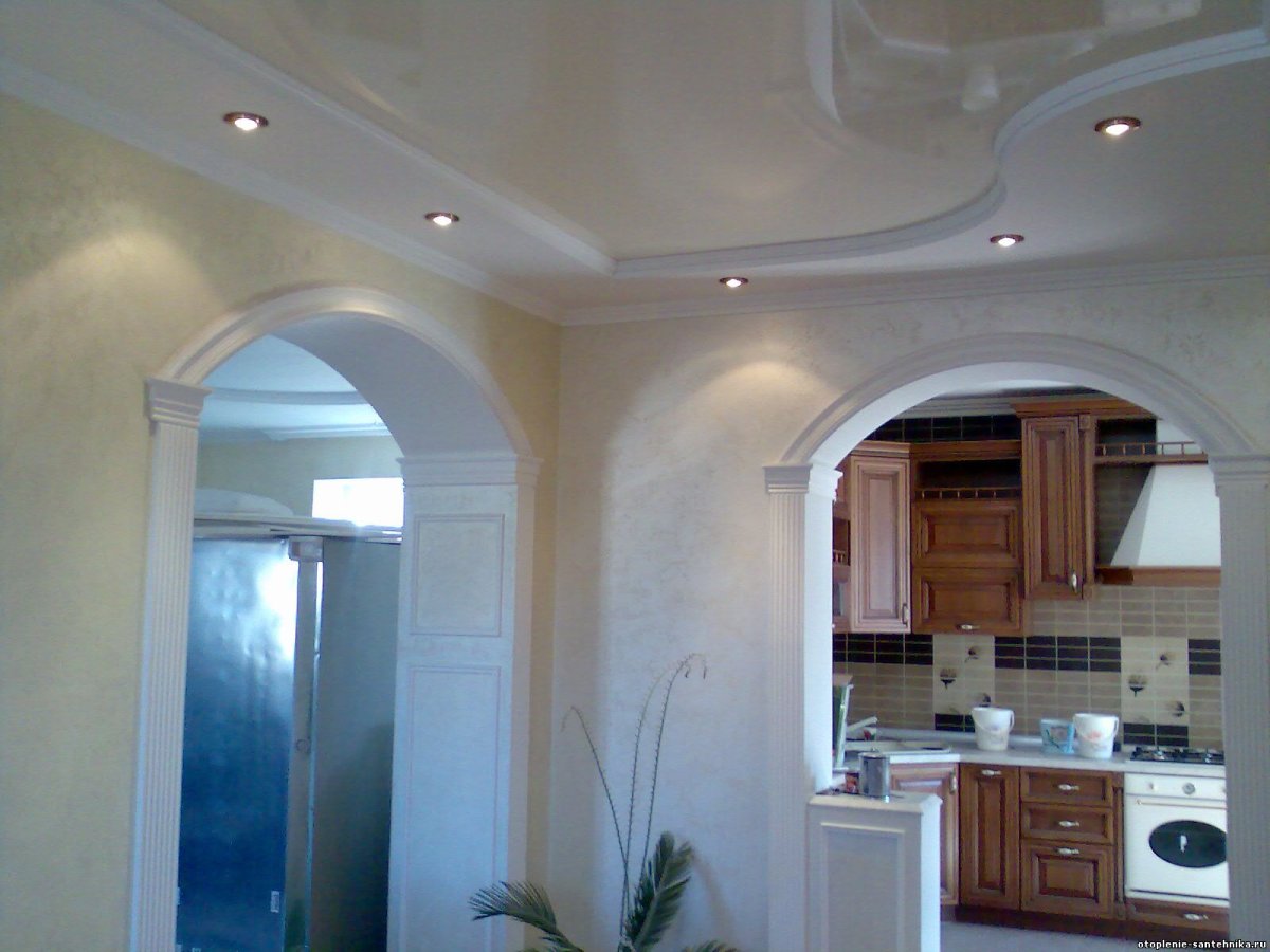 Потолки из гипсокартона для кухни