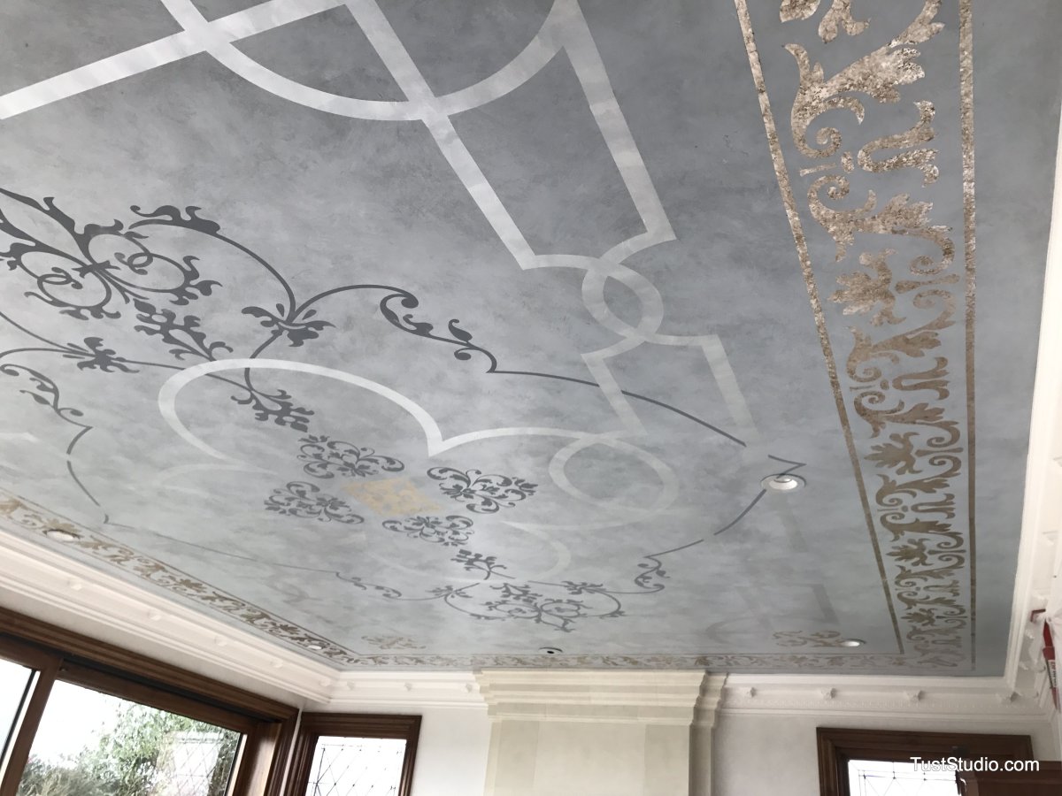 Расписные натяжные потолки