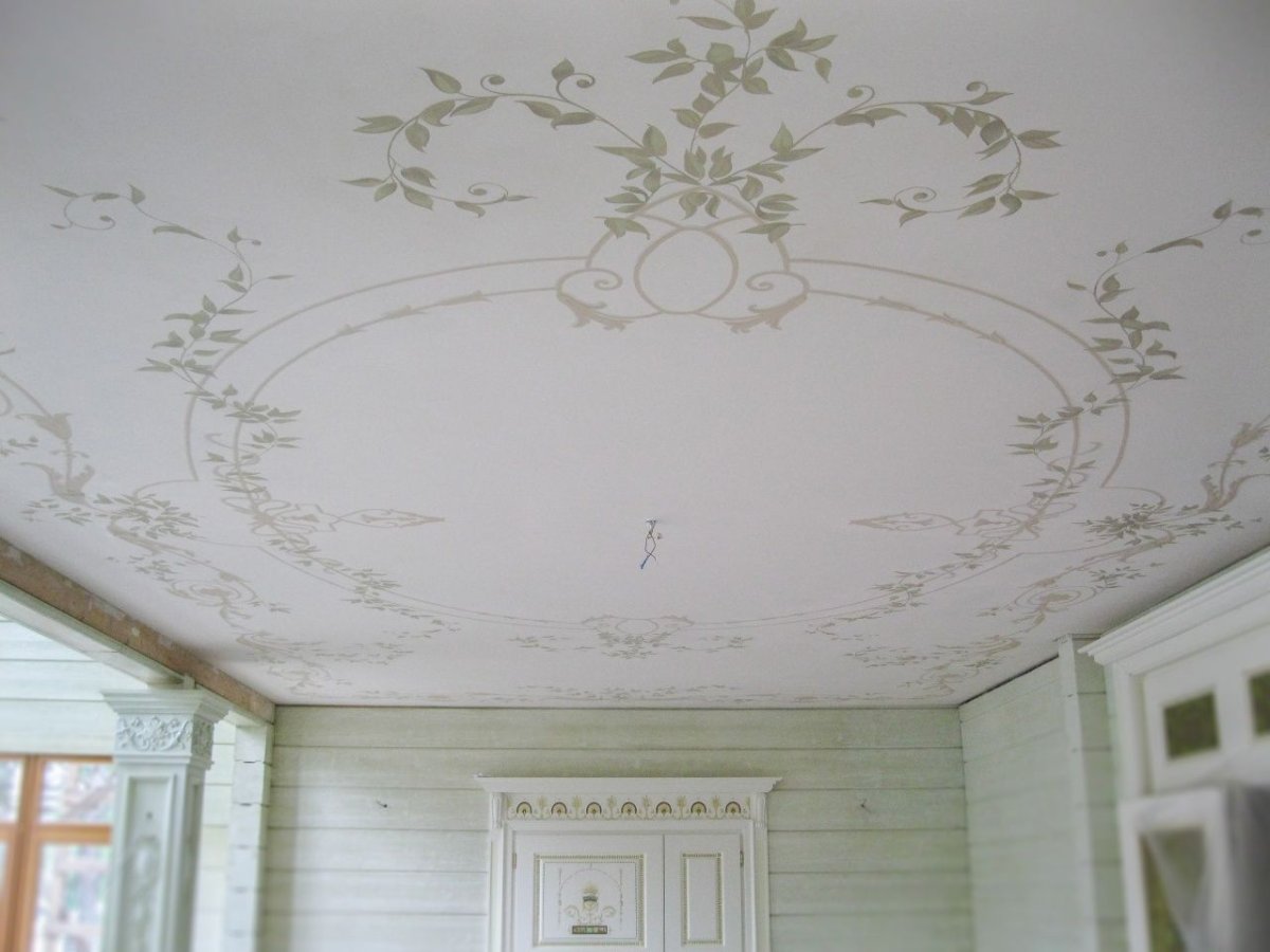 Натяжные потолки с узорами