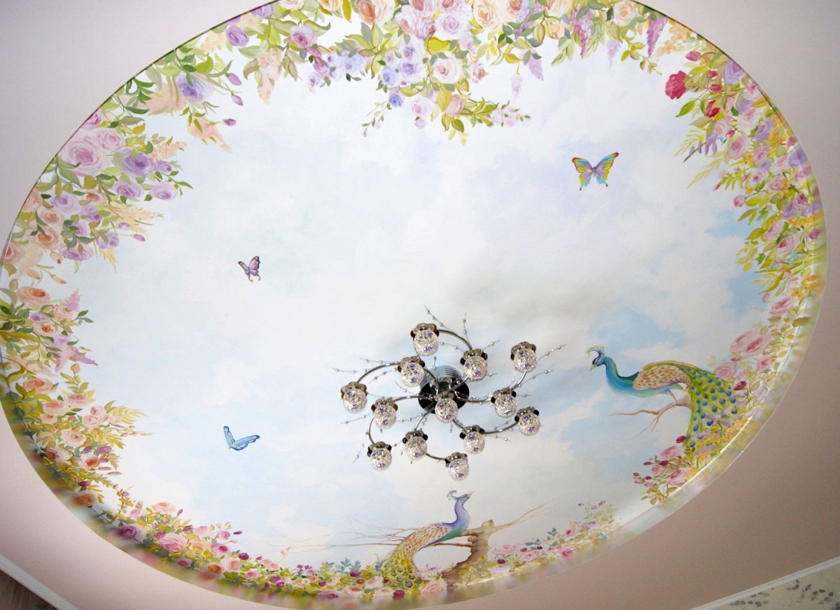 Раскрасить потолок