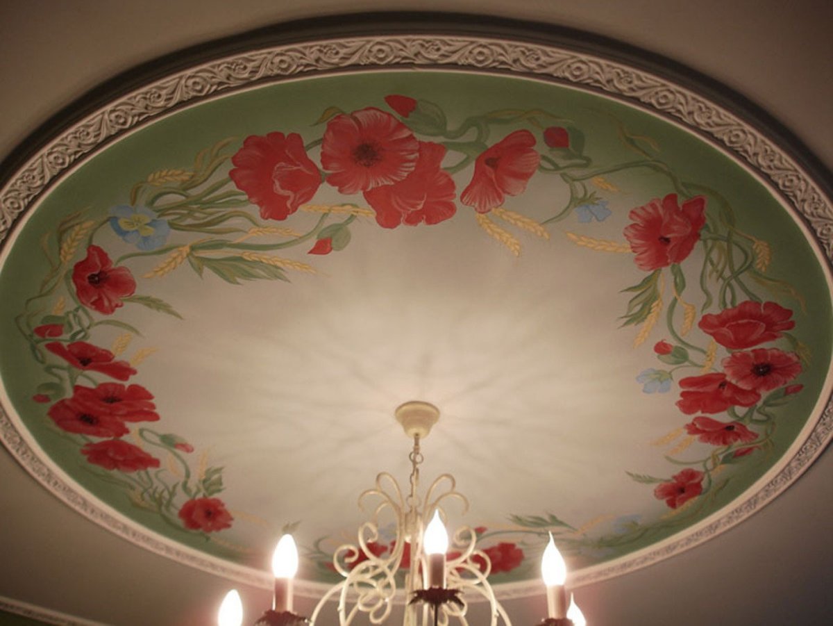 Декупаж на потолке