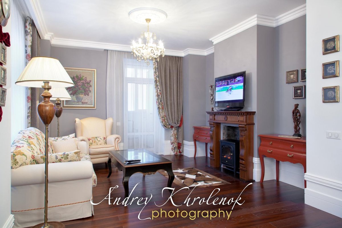 Потолочный плинтус гостиная