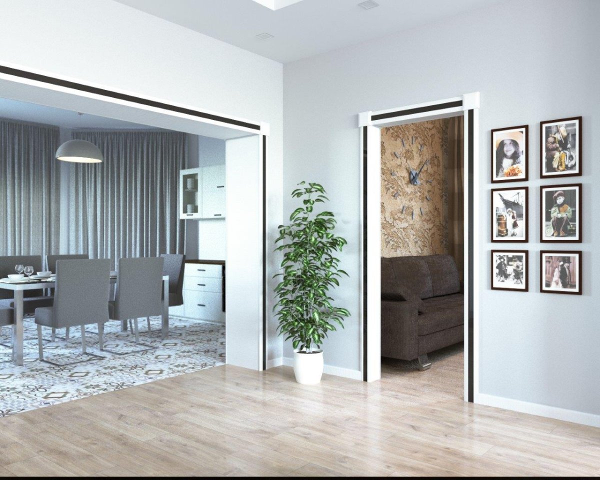 Арка между кухней и прихожей